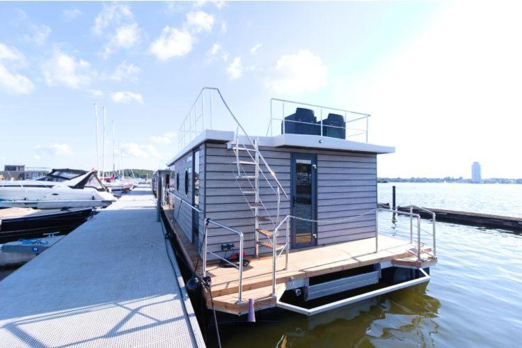 Hotel Hausboot Fjord Aries Mit Dachterrasse In Šlesvik Exteriér fotografie
