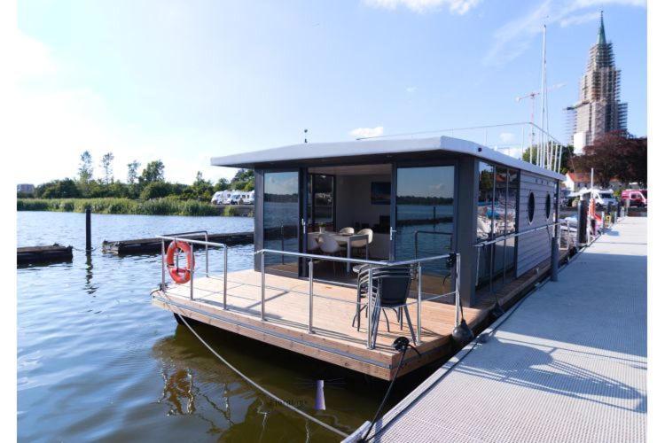 Hotel Hausboot Fjord Aries Mit Dachterrasse In Šlesvik Exteriér fotografie